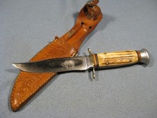 Rare Vintage German Overland #707 Hunting Knife with Sheath