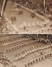 PORTLAND OR LOT OF 2 RPPC CHILDREN MARCHING IN A PARADE c1910 POSTCARDS 060226 V