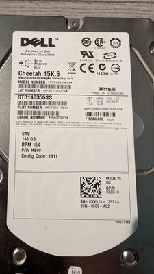 Dell Seagate Cheetah 15K.6 146GB 15K SAS 3,5'' HDD ST3146356SS XX518