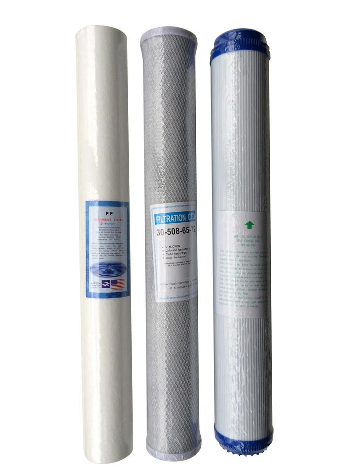 FINEST-FILTERS Set filtri di ricambio 20" per osmosi inversa / unità RO pulizia finestre