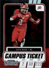 2021 Panini Contenders Draft Picks Zack Moss #69 Campus Ticket Utah Utes 1K