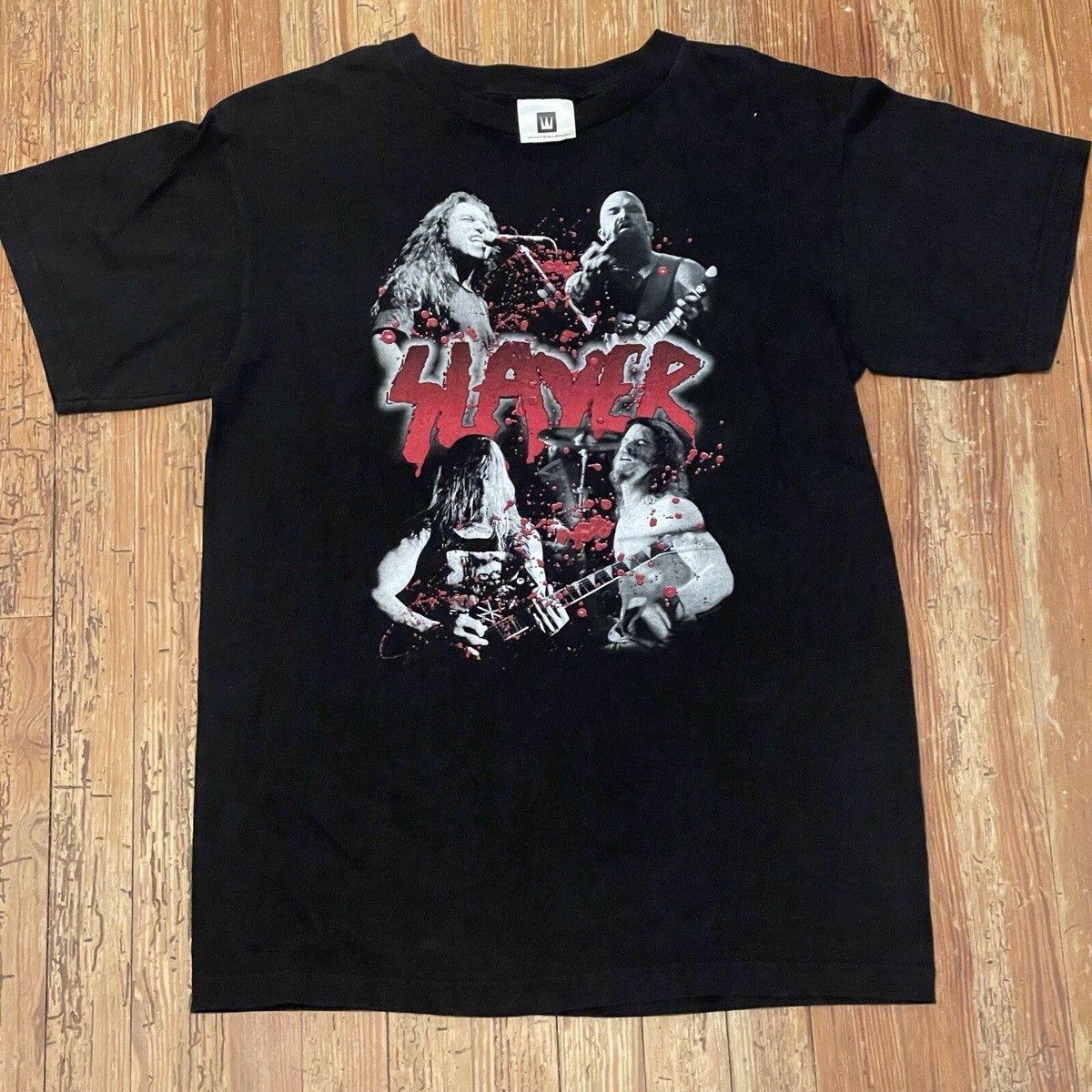 Vintage 90s SLAYER Shirt Size Large Tour Thrash Nu Metal Band Punk 