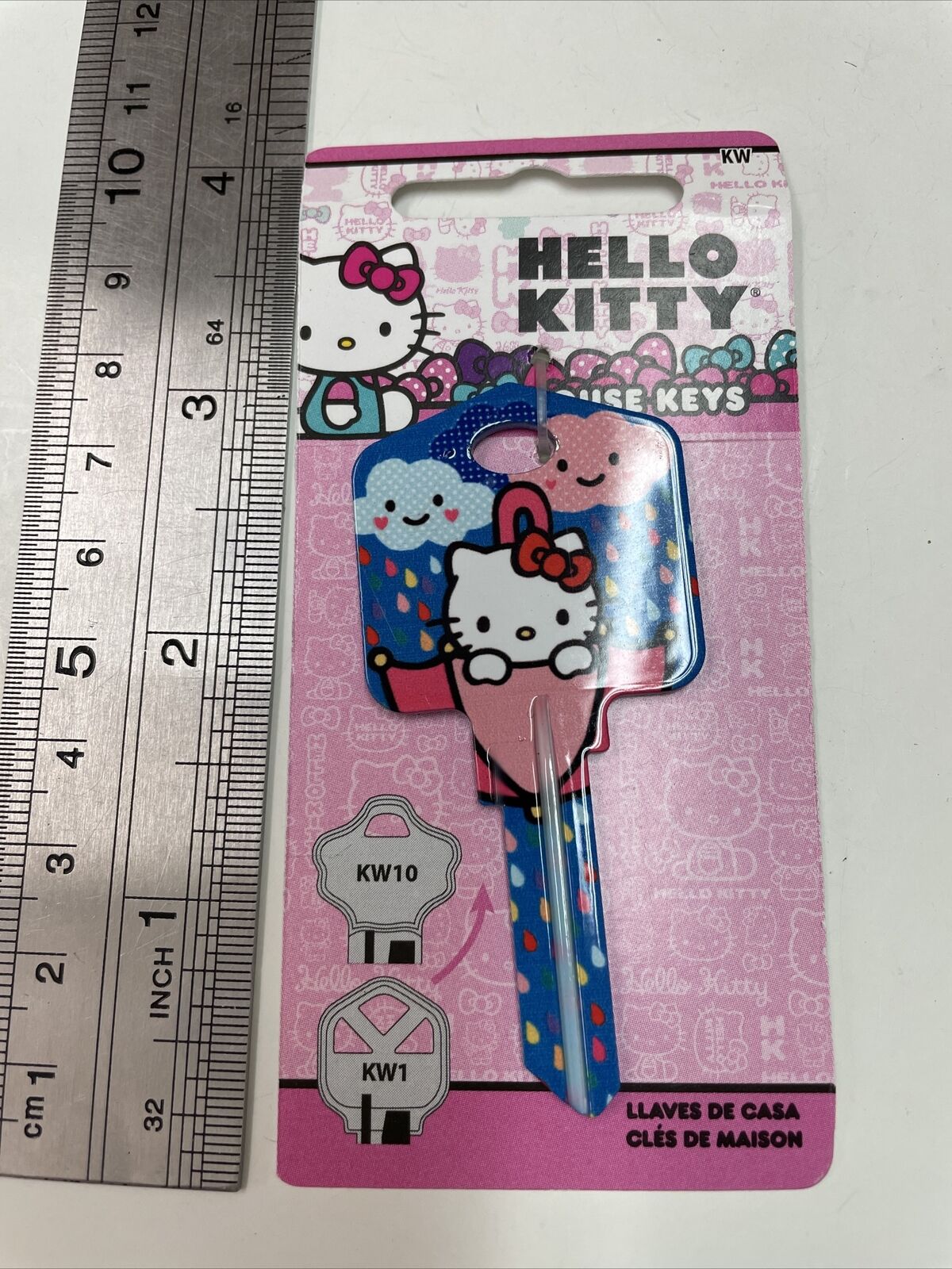  Hello Kitty "Rain or Shine" Key Kwikset KW1 House Key Blank /by Sanrio Licensed