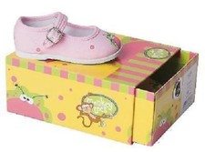 Flutterflies MJ's Pink Monkey-Toes Mary Jane Canvas Shoes Infant/Toddler