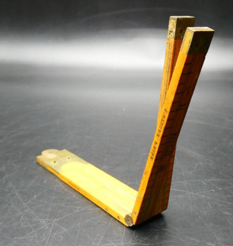 Makers Boxwood & Brass Foldable 12" Rule Ruler By J Rabone & Sons Birmingham - Picture 2 of 10