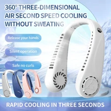USB Portable Hanging Neck Fan Cooling Air Cooler Little Electric Air Conditioner