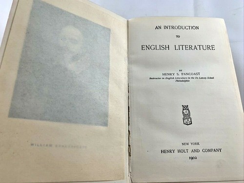 Introduction to English Literature, Pancoast, 1902, Henry Holt Co Vintage - Picture 4 of 4