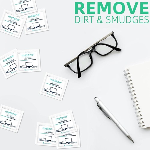 Lingettes nettoyantes pour verres, 300 lunettes pré-humidifiées et emballées individuellement CANADA - Photo 3 sur 12