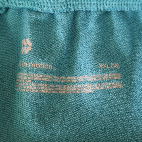 All In Motion Activewear Shorts Girls XXL Blue Cotton Stretch Waist Pockets NWT - Picture 5 of 6