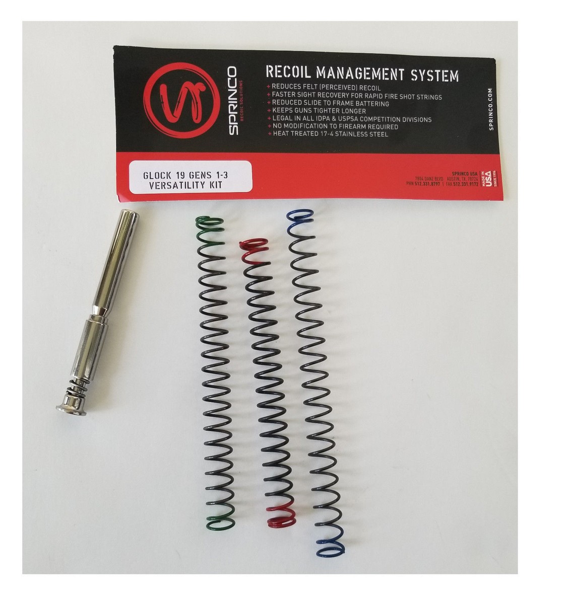 Sprinco Tactical Springs GLOCK 19 23 32 GEN3 Recoil Versatility