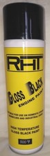 RHT-VHT HIGH TEMP GLOSS BLACK PAINT ENGINE STOVE BBQ 500ml 