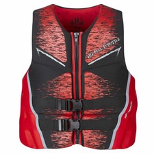 Full Throttle Ski PWC Jacket Vest Men's Rapid-Dry Flex-Back - RED SMALL