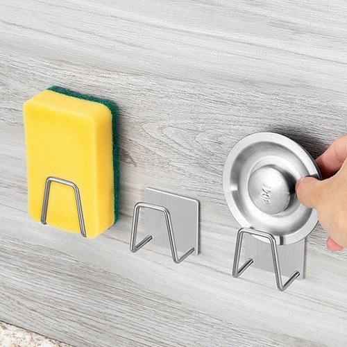 UK Kitchen Sink Hook Hanger Stainless Steel Self Adhesive Kitchen Accessories - Picture 16 of 16