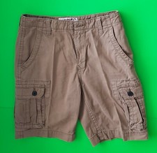 ARIZONA JEAN CO. DARK SANDALWOOD YOUTH CARGO SHORTS SIZE 28    -   A24/15