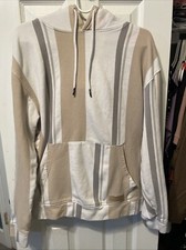 Denim  Flower Hoodie Sweatshirt Women's Kangaroo Pocket Size Large