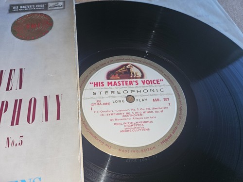 ASD 267 W/g (1958) Ed1- ANDRE CLUYTENS /BPO -BEETHOVEN 5th & 'LEONORE' O/T-Nm/Vg - Picture 3 of 6