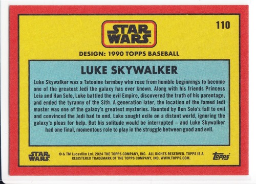 2023-2024 Topps Star Wars Throwback Thursday You Pick - Imagen 144 de 158