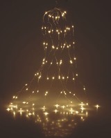 Draht Lichterkette - Warm Weiß / 80 Led - Deko Leuchtdraht Weihnachten Batterie