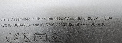 Apple Macbook Air A2337 (M1 2020) - GRAY - 128GB - FOR PARTS/REPAIR - Photo 8/12