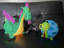 Disney Main Street Turtle Sipper Cup & Electrical Parade Elliott Popcorn Bucket