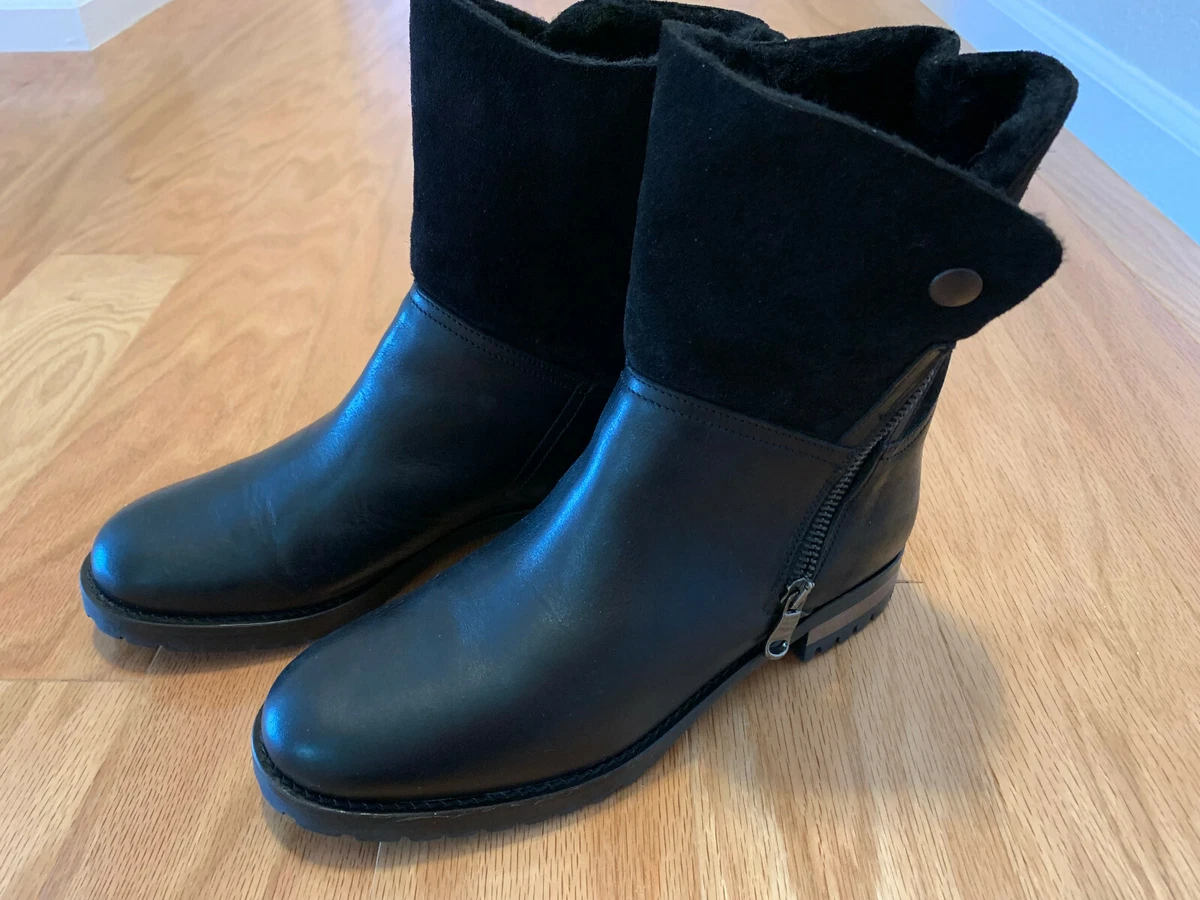 Shearling ankle boots Louis Vuitton Black size 39 EU in Shearling