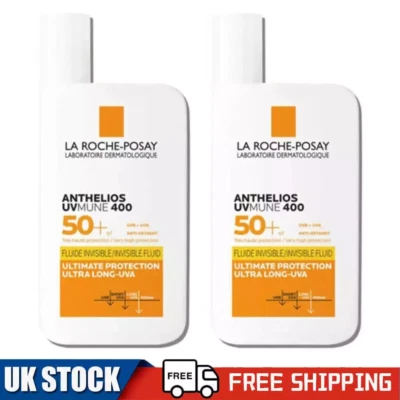 2pcs La Roche-Posay Anthelios SPF 50+ Ultra Protection Invisible Fluid Cream