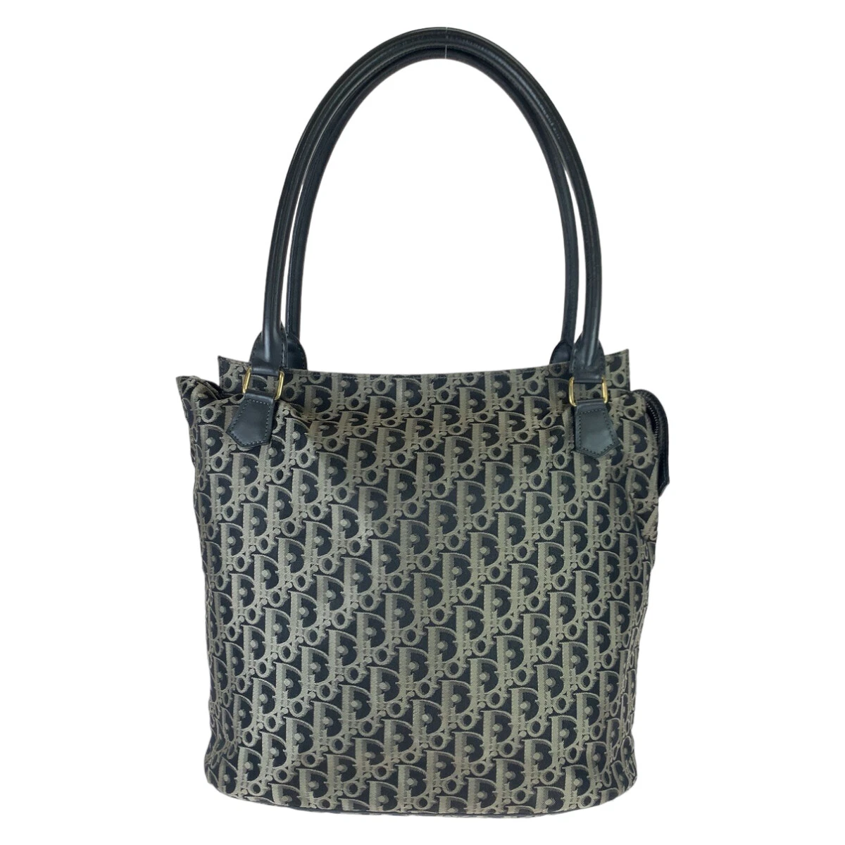 Christian Dior sac fourre tout trotteur vintage sac à bandoulière sac à main gris beige toile