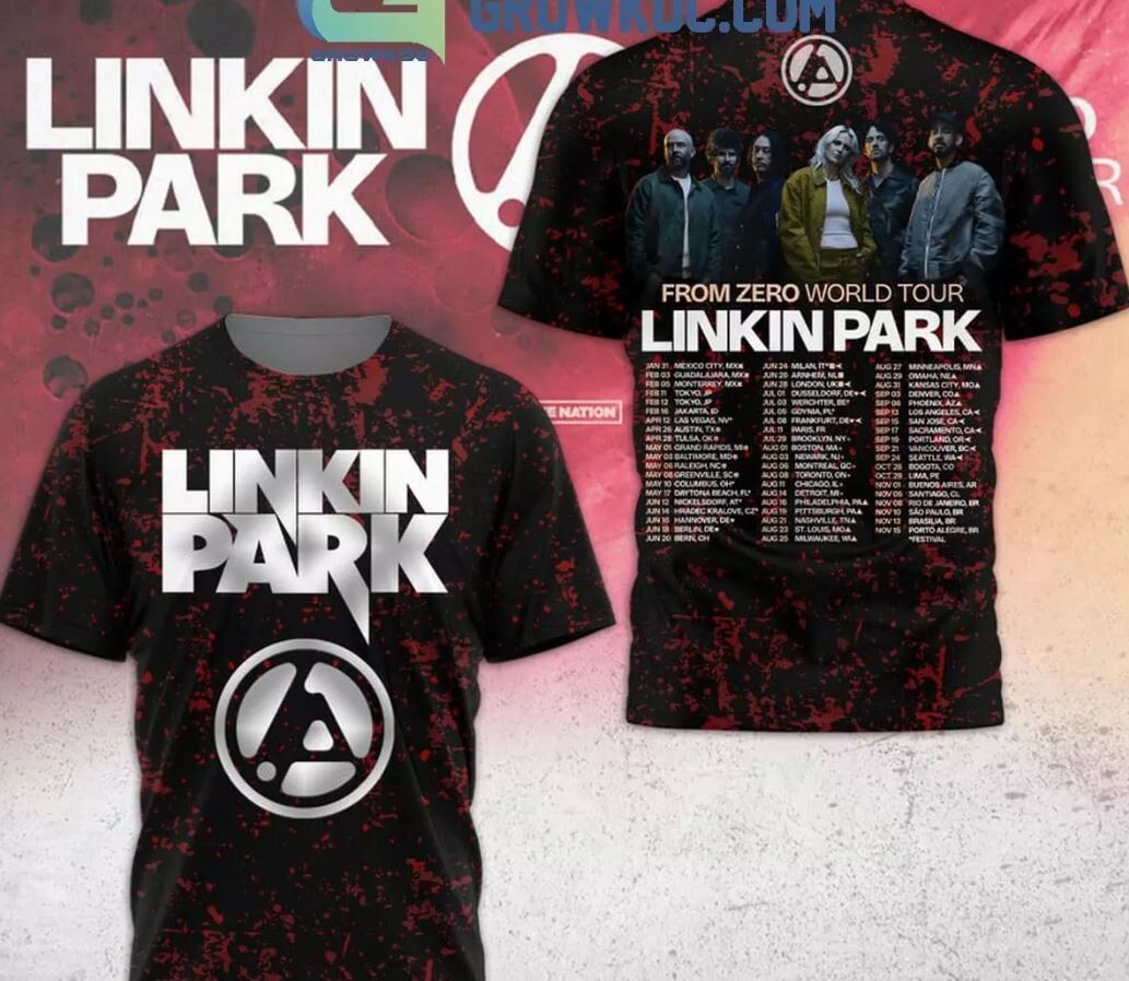 Linkin Park From Zero 2025 World Tour Showtime Celebrating T-Shirt 3D