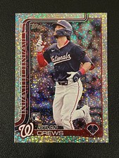 Dylan Crews 2025 Topps Series 1 Celebration Rookie Confetti Foil Nationals 74