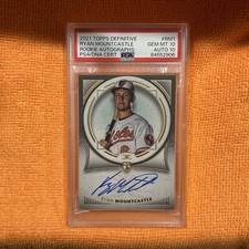 Ryan Mountcastle Rookie 2021 Topps Definitive on Card Autograph 28/50 PSA 10 Gem