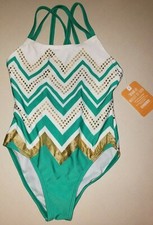 girls GYMBOREE NEW NWT 1 PC SWIM SWIMMING SUIT gold sparkle MSRP 29.95 cute