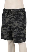 Quiksilver After Surf Stretch Print 18" Volley Shorts- Black Camo - New