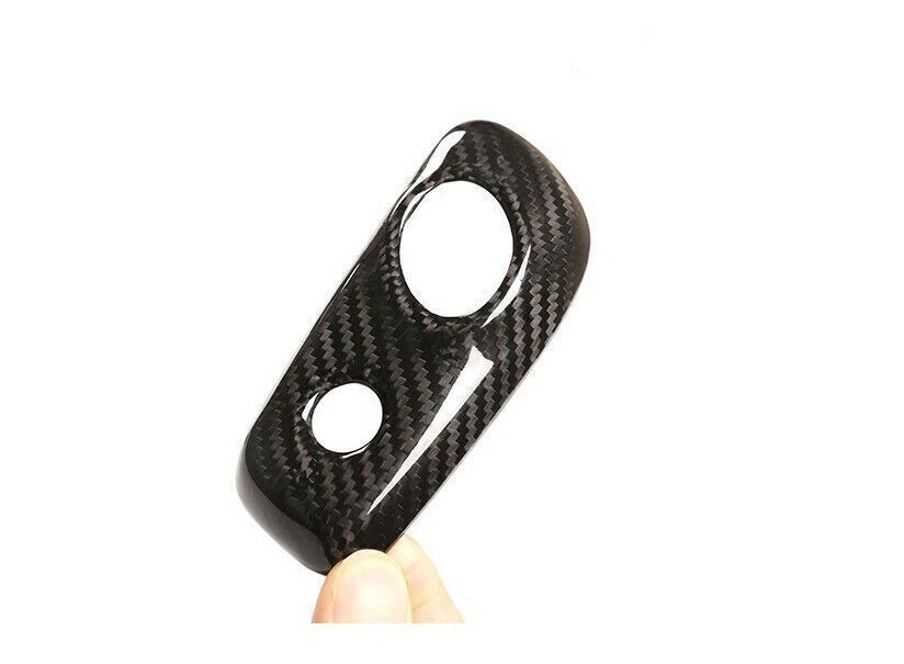 Cubierta de perilla de cambio de marchas de fibra de carbono seca real apta para Ford F150 2009-14 Foto 3 de 4