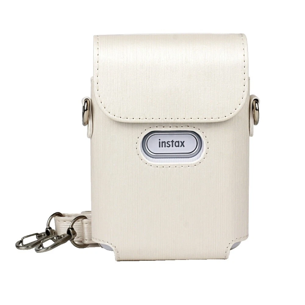 Câmera de Couro Sintético Branco Carrega/bolsas de ombro