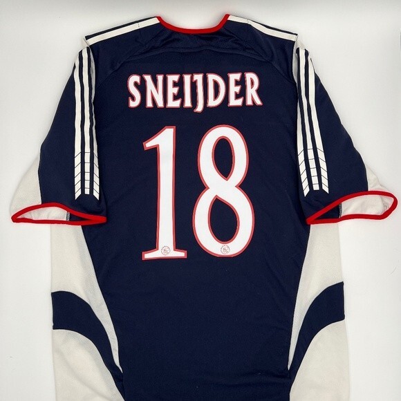 Sneijder #18 Ajax 2005/2006/2007 Away ORIGINAL Adidas VTG Rare Soccer Jersey L