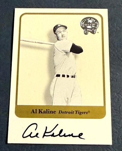 AL KALINE 2001 FLEER GREATS OF THE GAME CERTIFIED ON CARD AUTO * 25 YEAR SELLER