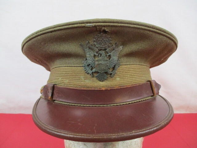 post-WWI Era US Army Officer's Visor Cap or Hat 1920's Vintage 1/8  NICE