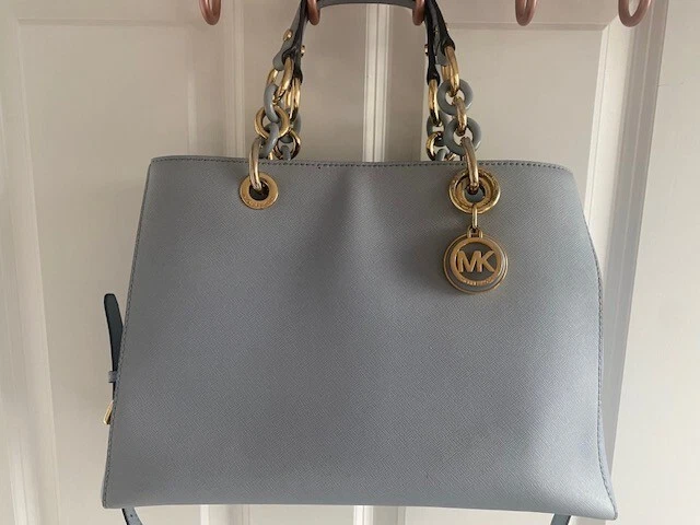MICHAEL KORS "Cynthia" Crossbody Tote Bag In Pale Blue - Image 3 of 4