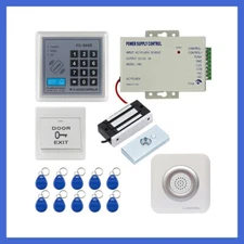 RFID Keypad maglock doorbell pwr Standalone Access Controller Kit EM4100 125Khz 