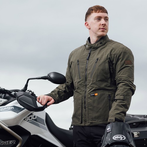 Merlin Exile D3O Explorer Textile Motorcycle Jacket - Waterproof/Ripstop Cotton - Picture 3 of 10