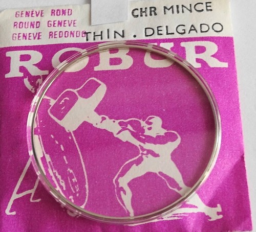 VERRE MONTRE DIAMETRE 28.8 mm GENEVE MINCE DELGADO THIN BAGUE CHROMEE