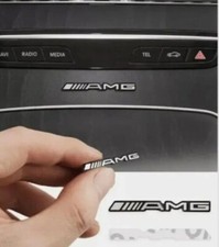 4 Stück AMG Logo Aufkleber Mercedes Benz für Lenkrad/Konsole/Lautsprecher Emblem