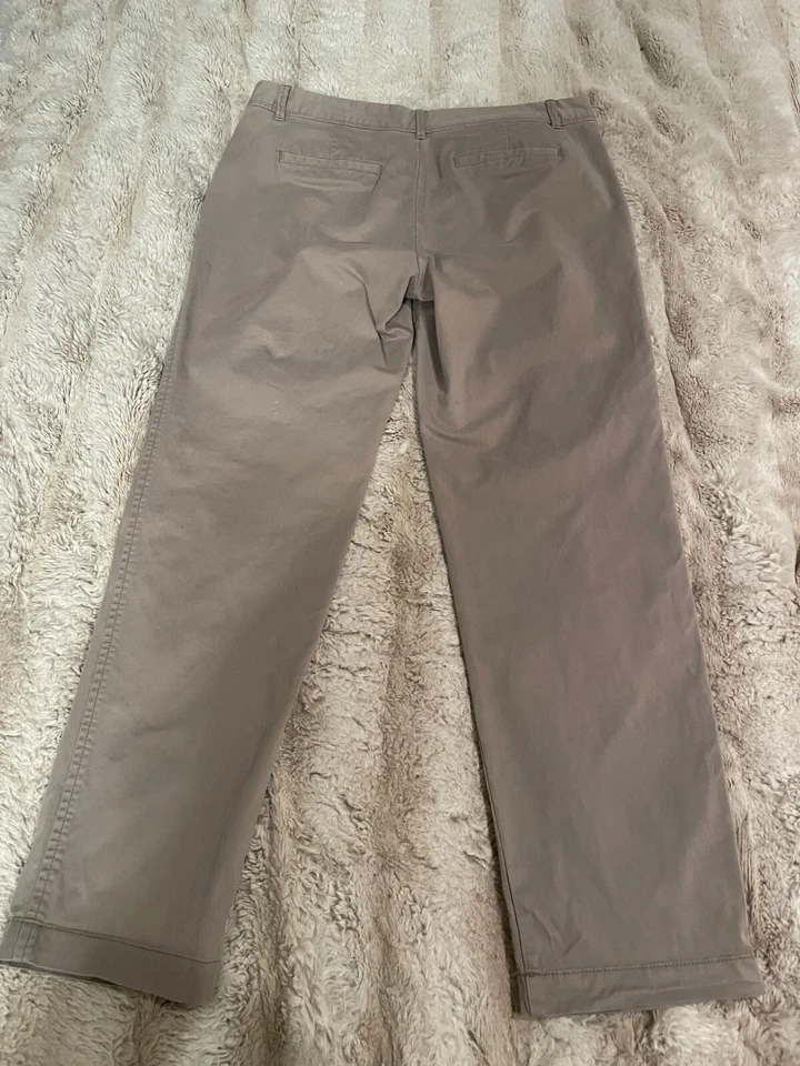Banana Republic Ryan Slim Straight-Fit Womens Pants Size 6 gray cotton - Image 2 of 4