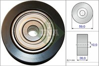 INA 532 0737 10 Deflection/Umlenkrolle, Keilrippenriemen FüR CitroëN,