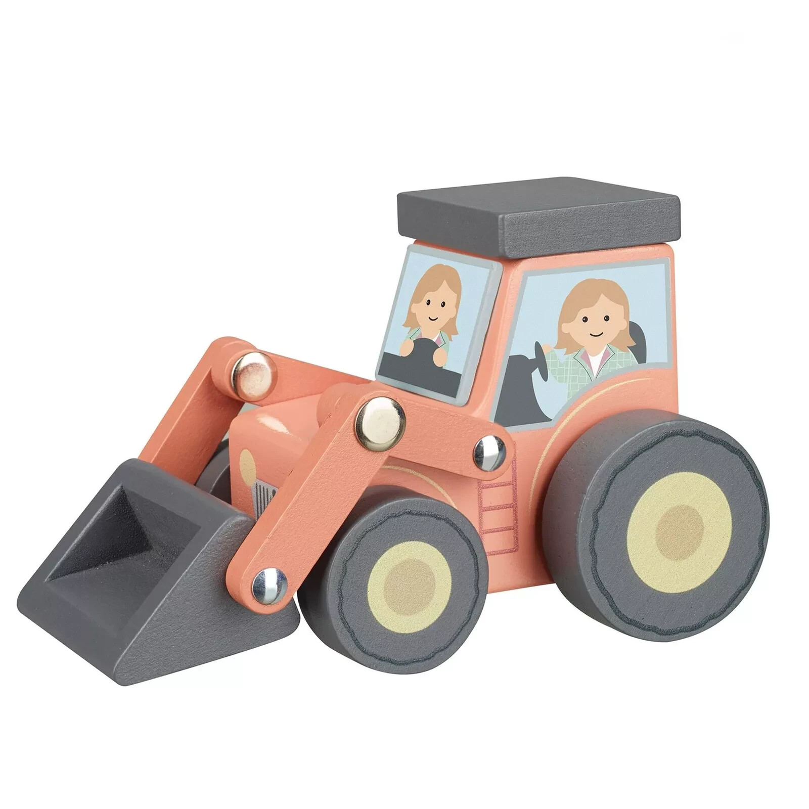 Tractor Farm Loader Tractor Movable Scoop Toy For Toddlers Wooden Toy