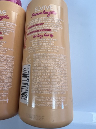 2x L’Oreal Paris Elvive Dream Lengths No Haircut Cream Leave in Conditioner - Picture 4 of 8