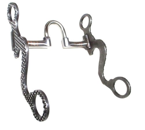 Correction Port 5" Mouth Sweet Iron Aged Shank Pro Trainer Series Eddy's Tack - Picture 2 of 4