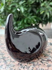 Black Elephant Art Statue Figure Shine Ceramic Home Décor Toy  Gift Present Nice