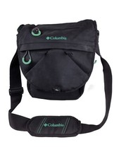 Columbia CrossBody Messenger Diaper Bag Unisex Black 12"x12"x6" w/ Changing Pad