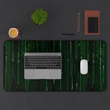 Gaming Mouse Pad, Matrix Hacking Code Desk Mat, Anti-Slip XXL Mat for Office